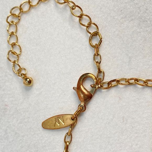 Bib Necklace Cluster Shades of Blue Cabochon Stones Gold Tone Chain - Picture 6 of 11